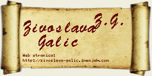 Živoslava Galić vizit kartica